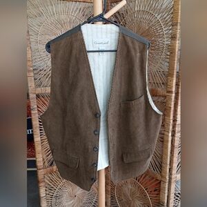 Vintage Greatland Men's Brown Corduroy Vest_Large